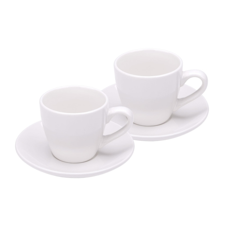 Komplet dwóch filiżanek ESPRESSO z podstawkami 90ml RAVI